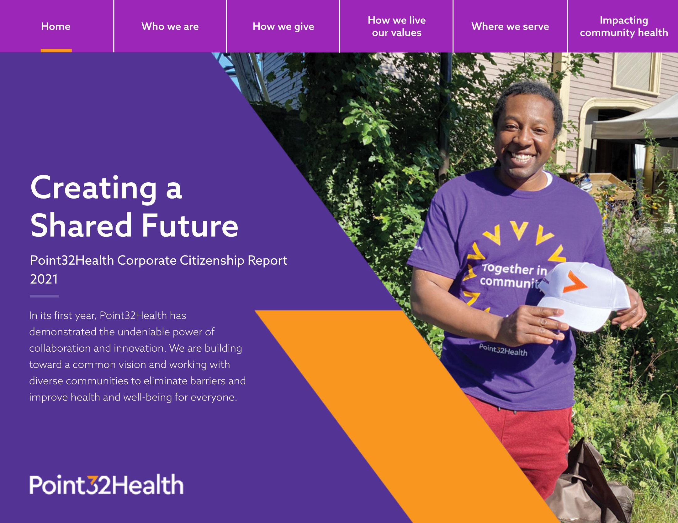 2021 Point32Health Corporate Citizenship Report cover image