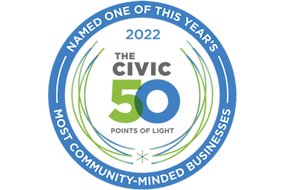 Points of Light 2022 The Civic 50 Badge