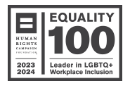 Equality 100 Leader in LGBTQ+ Workplace Inclusion 2023-2024